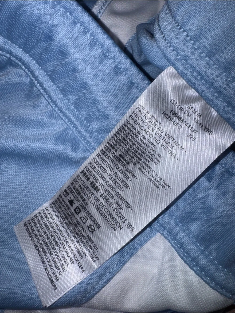 Converse Light Blue Athletic Pants with with White Stripe and Bottom Buttons M